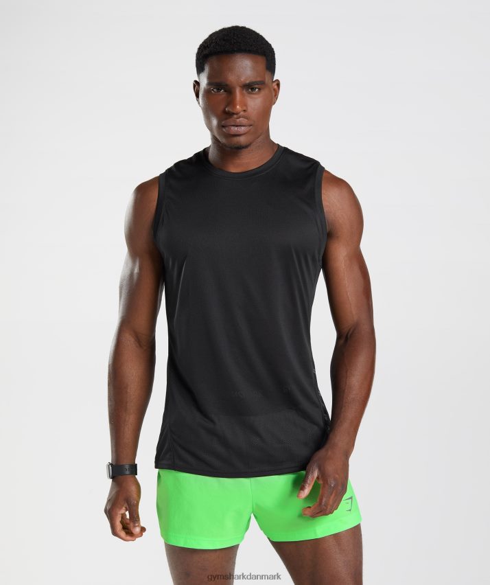 Mænd Gymshark sports tank N4ZDDN925 sort/sort mergel