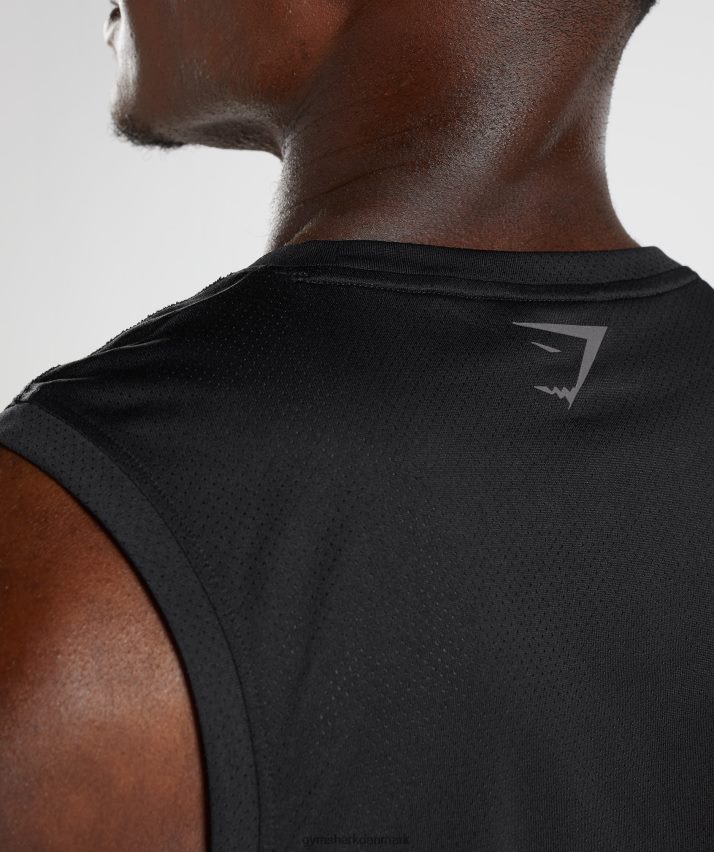 Mænd Gymshark sports tank N4ZDDN925 sort/sort mergel