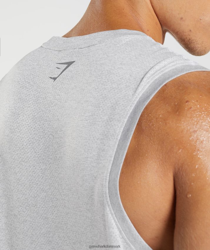 Mænd Gymshark sports tank N4ZDDN933 hvid/røggrå mergel