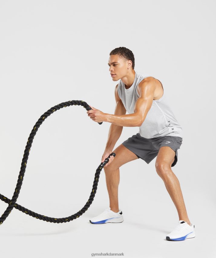 Mænd Gymshark sports tank N4ZDDN933 hvid/røggrå mergel