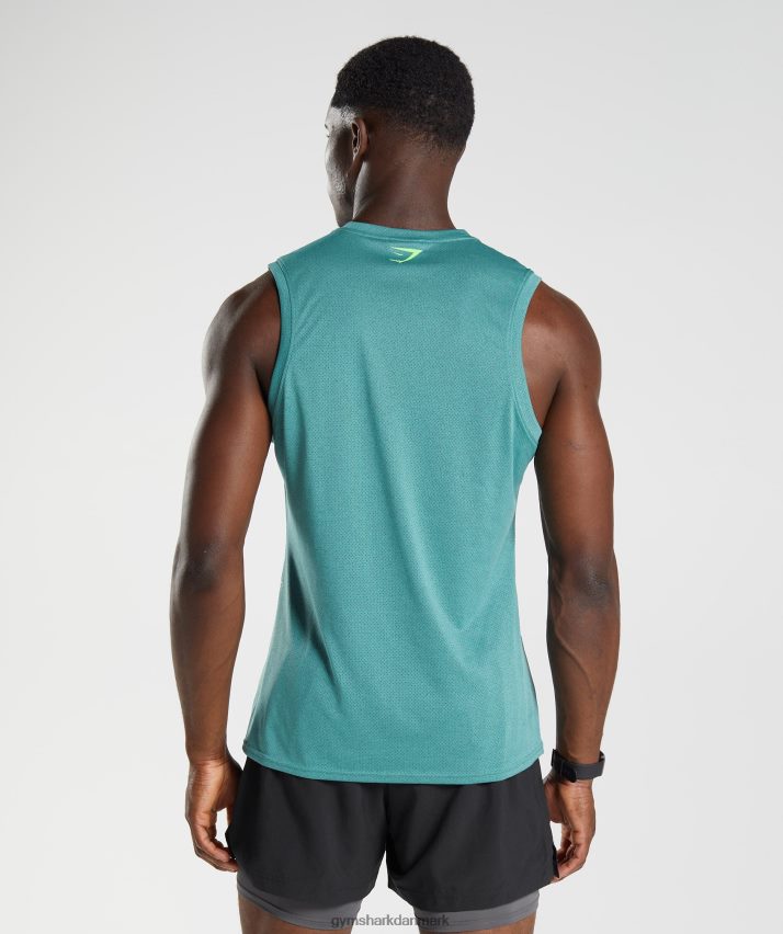 Mænd Gymshark sports tank N4ZDDN937 skifer blå/sort mergel