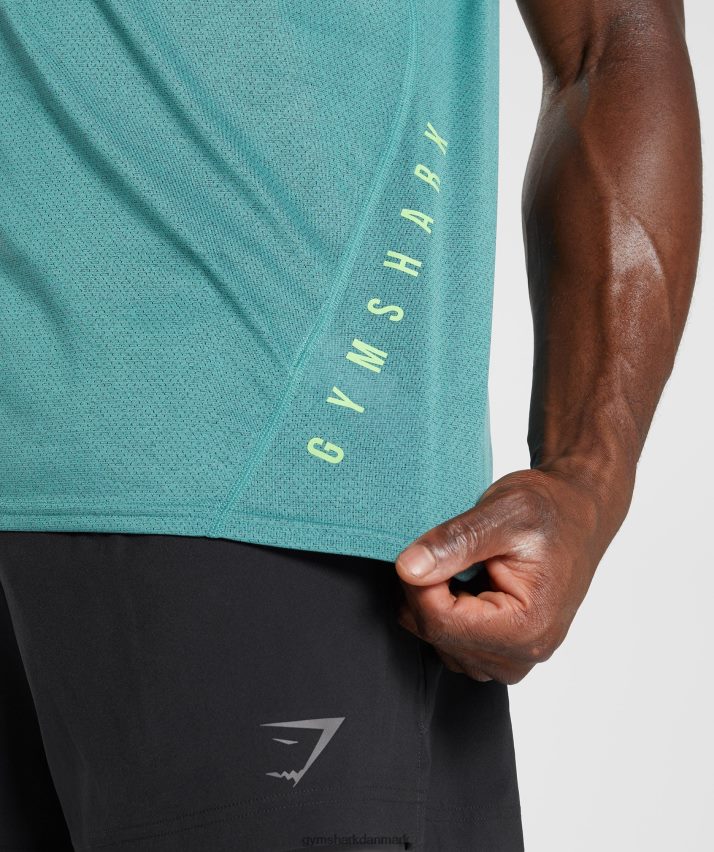 Mænd Gymshark sports tank N4ZDDN937 skifer blå/sort mergel