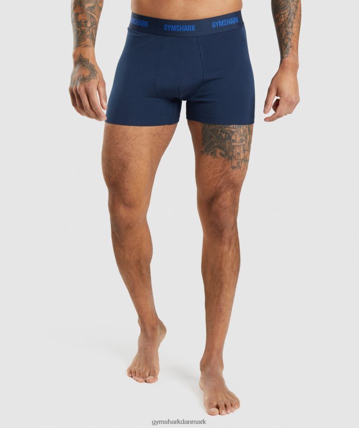 Mænd Gymshark boksere 2 stk N4ZDDN1047 kerne oliven/marine