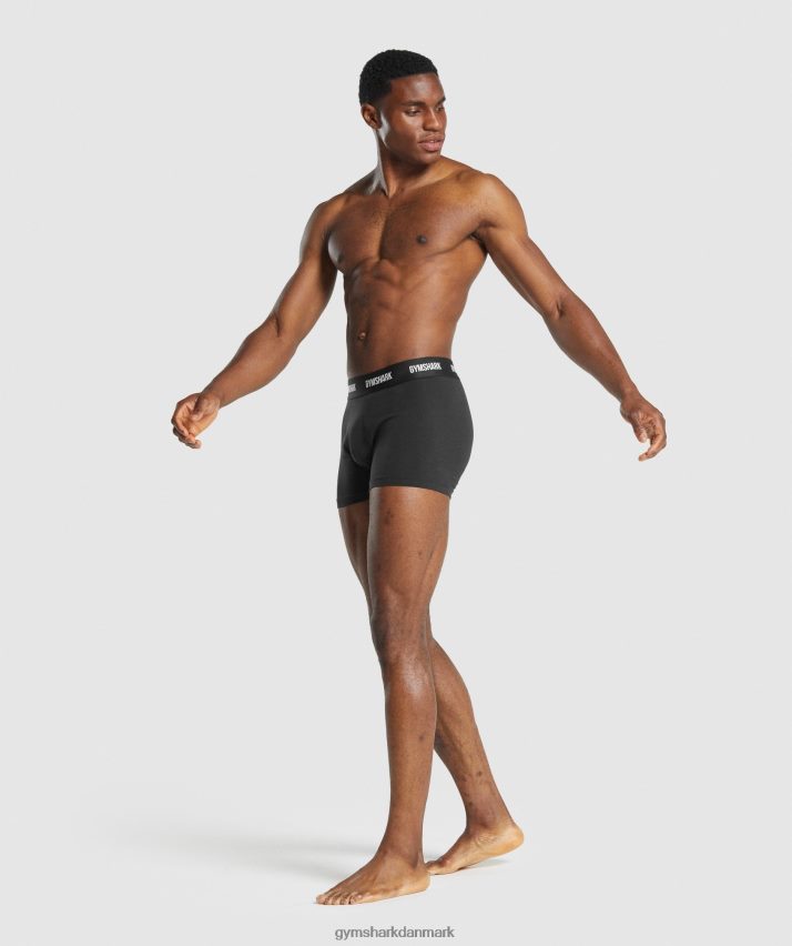 Mænd Gymshark boksere 2 stk N4ZDDN1052 sort