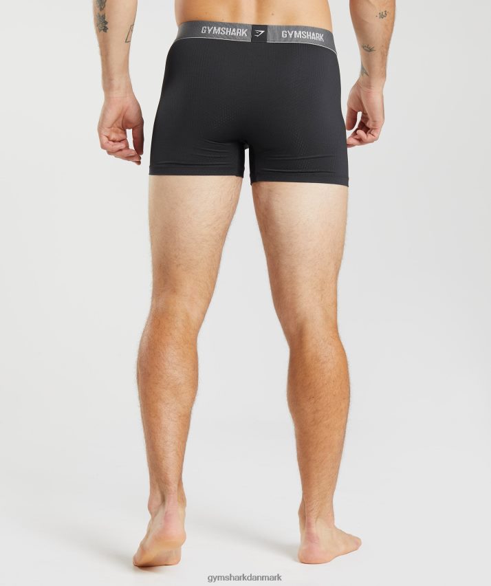 Mænd Gymshark sports tech boksere 2pk N4ZDDN1046 sort