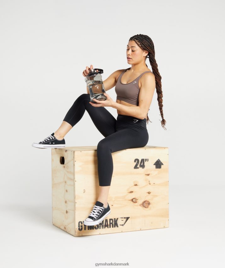 unisex Gymshark 74 oz vandflaske N4ZDDN1110 sort