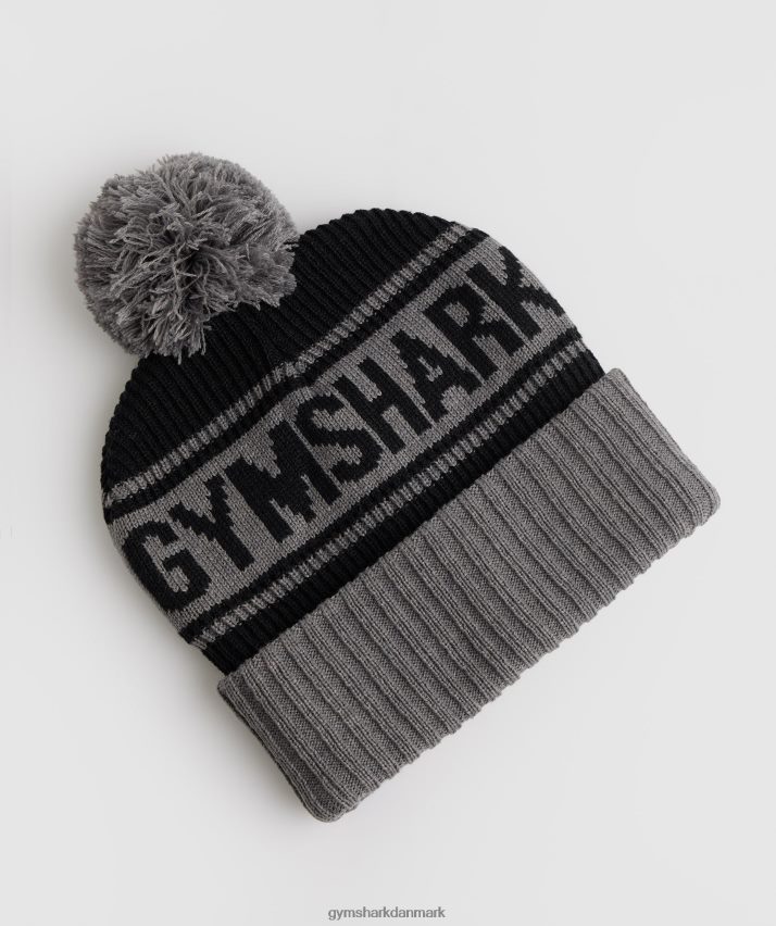 unisex Gymshark pom hue N4ZDDN1142 sort/møntgrå