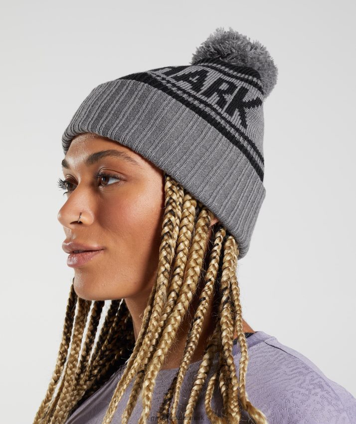 unisex Gymshark pom hue N4ZDDN1142 sort/møntgrå