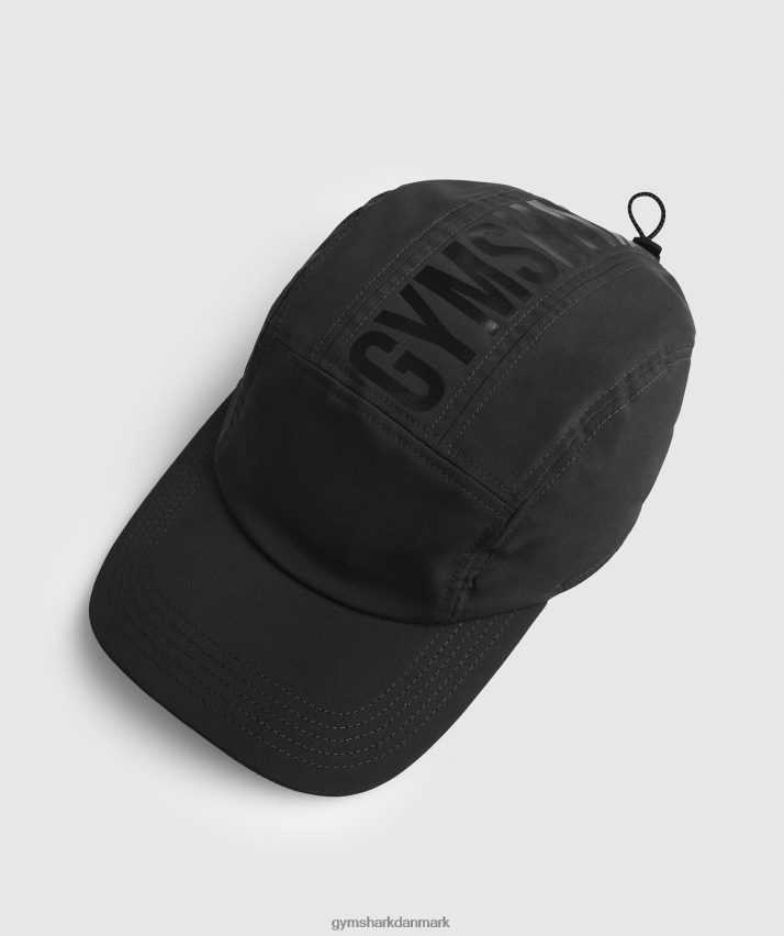 unisex Gymshark 5 panel løbehætte N4ZDDN1122 sort
