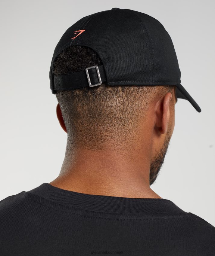 unisex Gymshark gmshk baseball kasket N4ZDDN1126 sort/solhverv orange