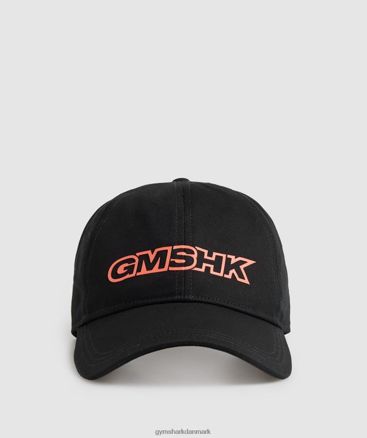 unisex Gymshark gmshk baseball kasket N4ZDDN1126 sort/solhverv orange