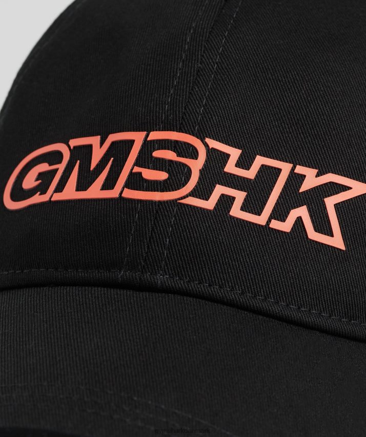 unisex Gymshark gmshk baseball kasket N4ZDDN1126 sort/solhverv orange