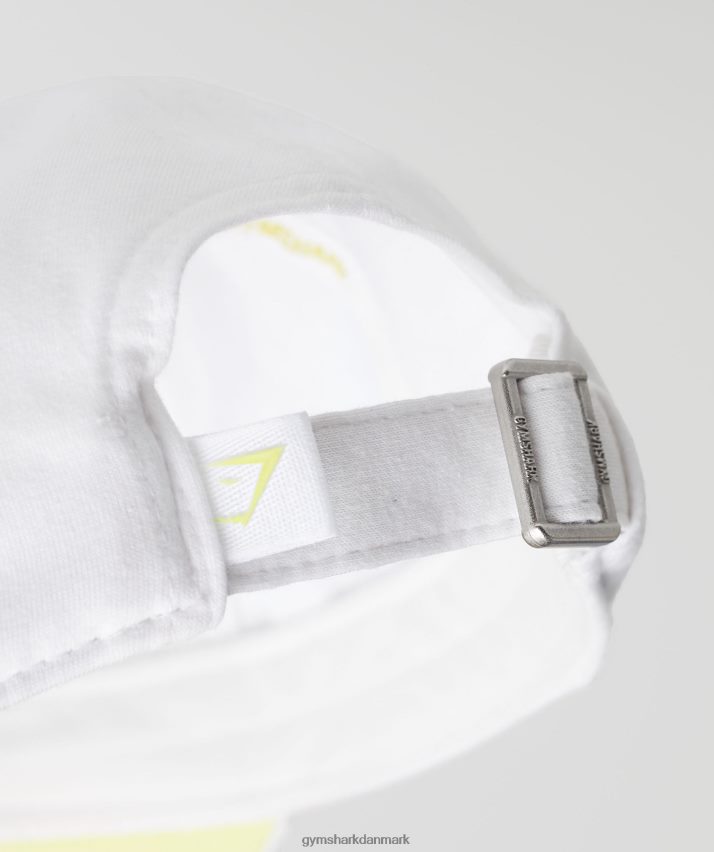 unisex Gymshark håndskrift baseball kasket N4ZDDN1123 hvid/ildfluegrøn