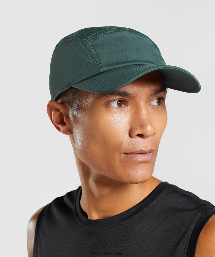 unisex Gymshark logo 5 panel hætte N4ZDDN1131 obsidian grøn