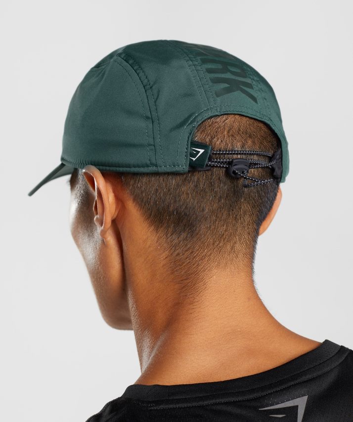 unisex Gymshark logo 5 panel hætte N4ZDDN1131 obsidian grøn