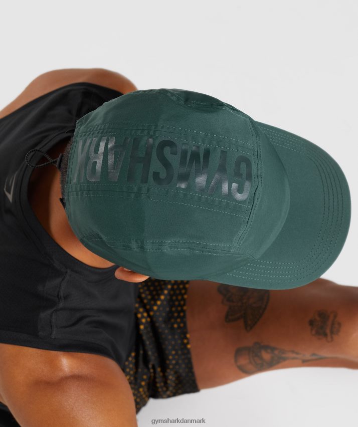 unisex Gymshark logo 5 panel hætte N4ZDDN1131 obsidian grøn
