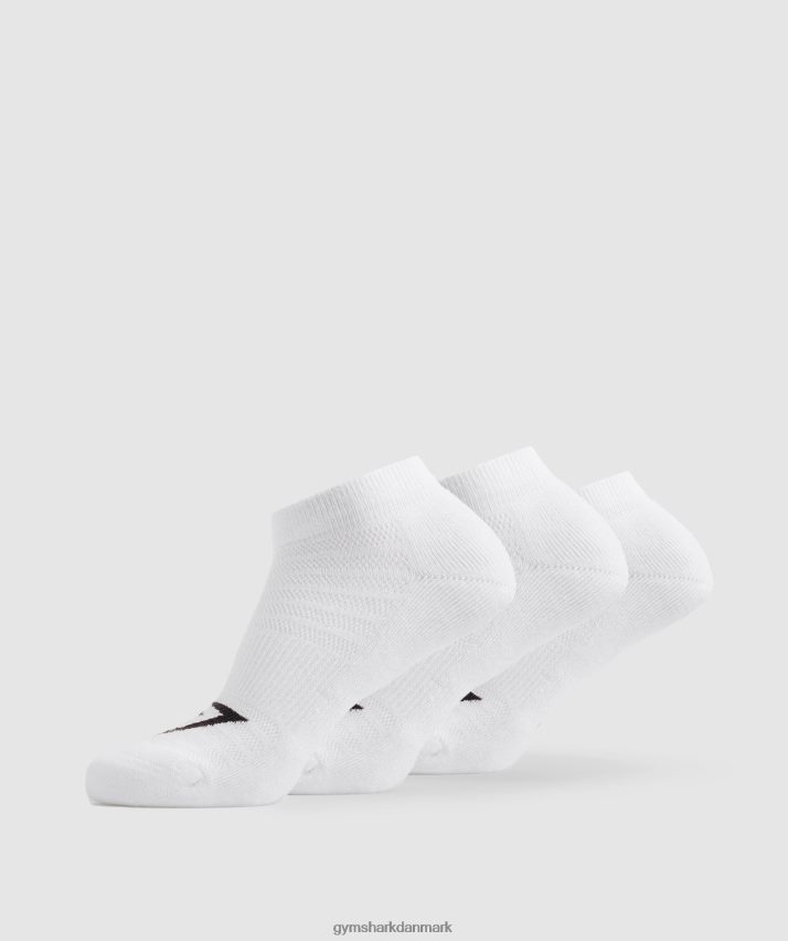 unisex Gymshark ankelstrømper 3pk N4ZDDN1101 hvid