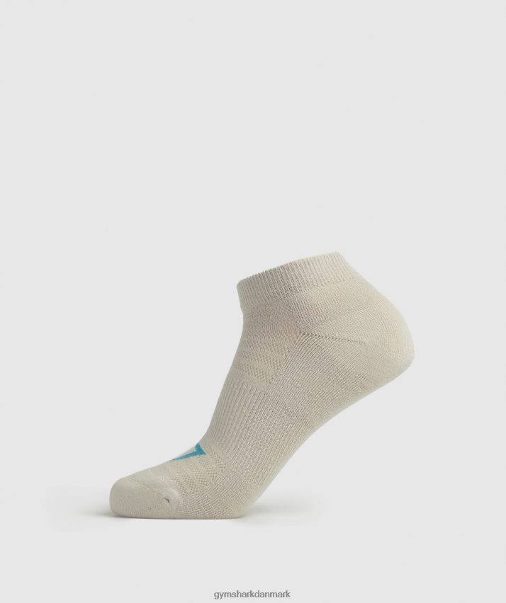 unisex Gymshark ankelstrømper 3pk N4ZDDN1105 blå/juvelgrøn/småstensgrå