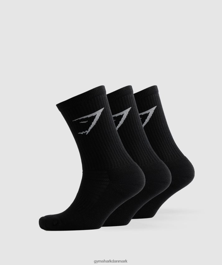 unisex Gymshark crew sokker 3pk N4ZDDN1084 sort