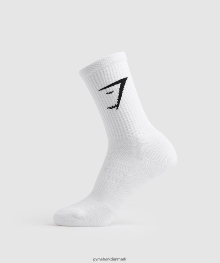 unisex Gymshark crew sokker 3pk N4ZDDN1095 hvid