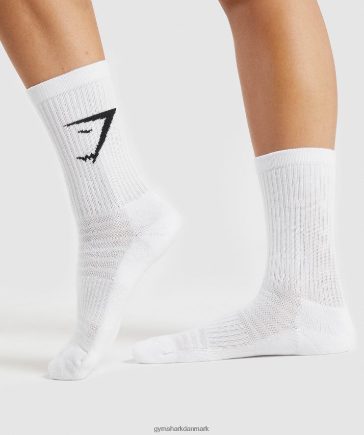 unisex Gymshark crew sokker 3pk N4ZDDN1095 hvid