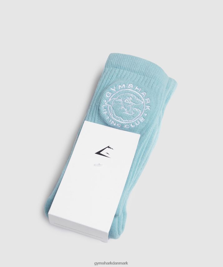 unisex Gymshark legacy crew sokker 2pk N4ZDDN1088 isbjerg blå/hvid