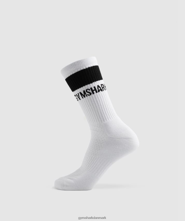 unisex Gymshark premium crew sok 1pk N4ZDDN1094 hvid sort