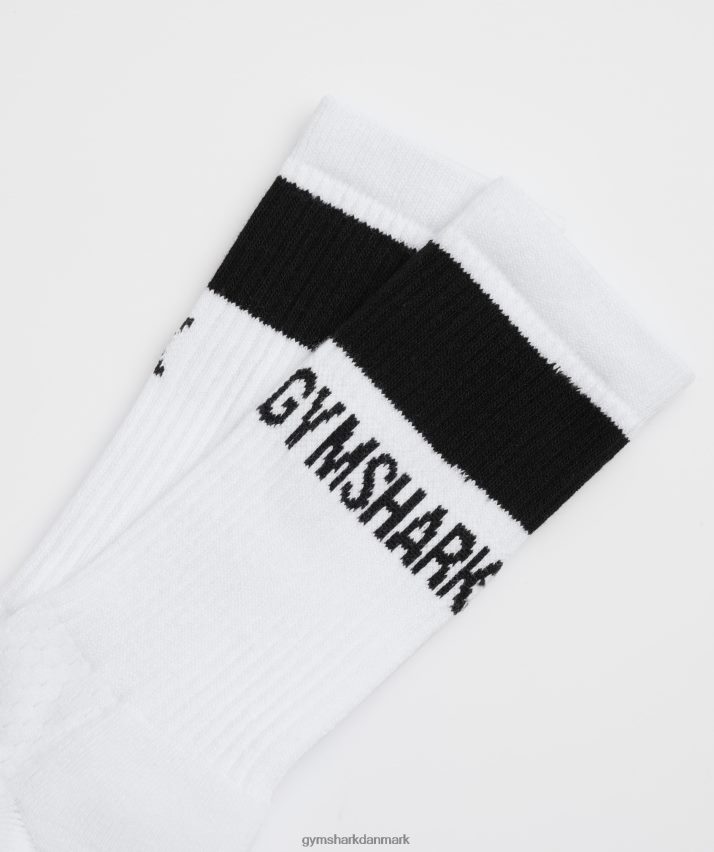 unisex Gymshark premium crew sok 1pk N4ZDDN1094 hvid sort