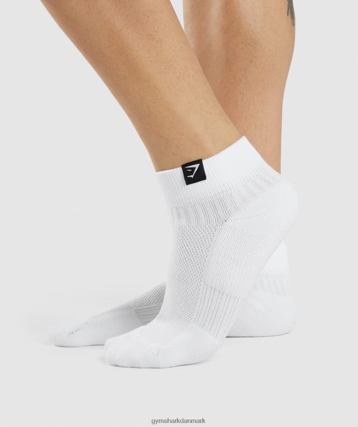 unisex Gymshark vævede fane sneakerstrømper 3pk N4ZDDN1102 hvid