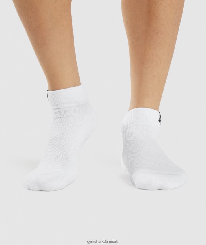unisex Gymshark vævede fane sneakerstrømper 3pk N4ZDDN1102 hvid