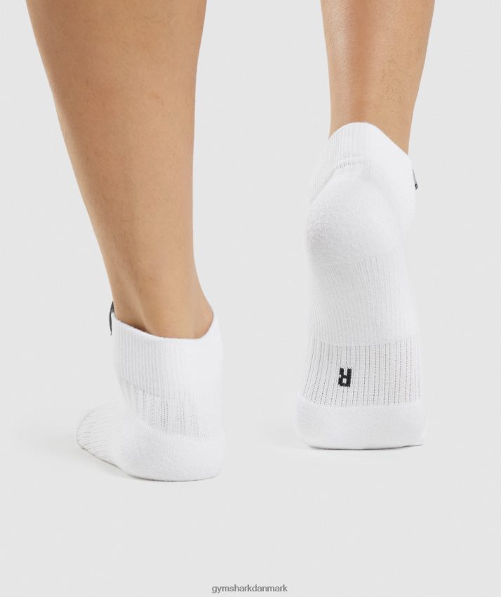 unisex Gymshark vævede fane sneakerstrømper 3pk N4ZDDN1102 hvid