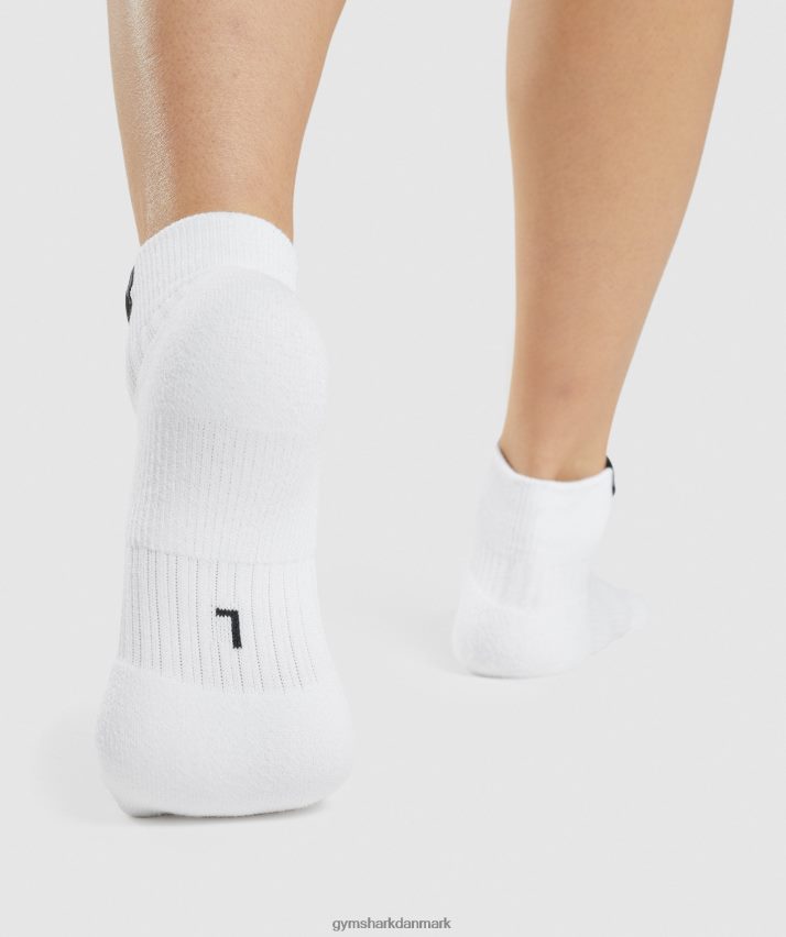 unisex Gymshark vævede fane sneakerstrømper 3pk N4ZDDN1102 hvid