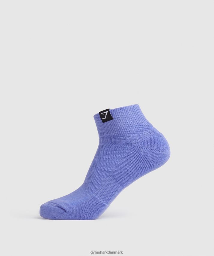unisex Gymshark vævede tab quarter sokker 3pk N4ZDDN1107 fuchsia/blå/drueblå